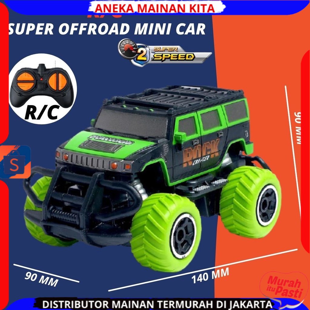 Mainan Anak  Mobil Remote Control Offrroad Mini Car Bentuk Unik Dan Tahan Banting Murah SNI