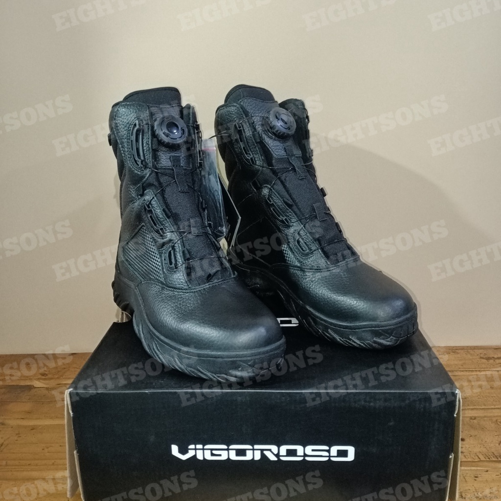 VIGOROSO Sepatu PDL TNI Polri merek vigoroso Asli 100% Tali Putar