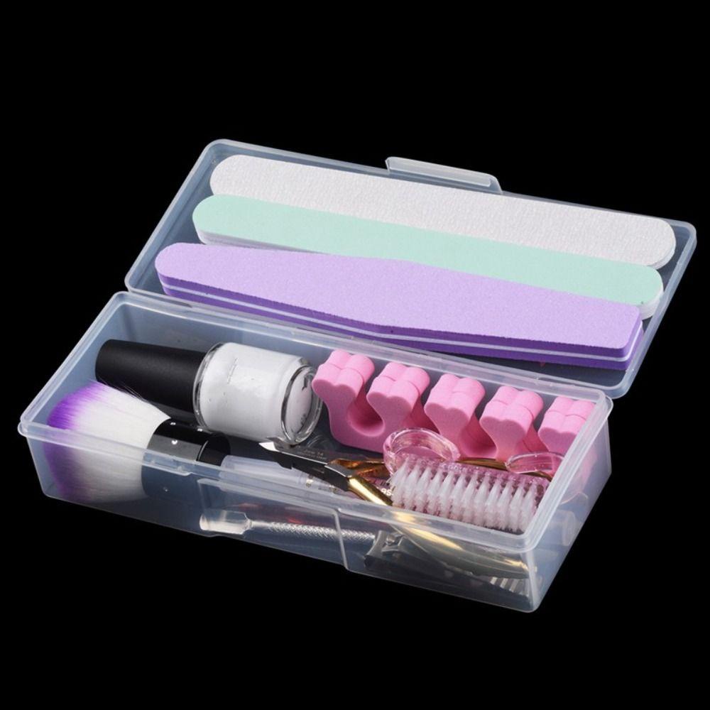 R-FLOWER Kotak Penyimpanan Nail Art New Wadah Kubus Kikir Kuas Kuku