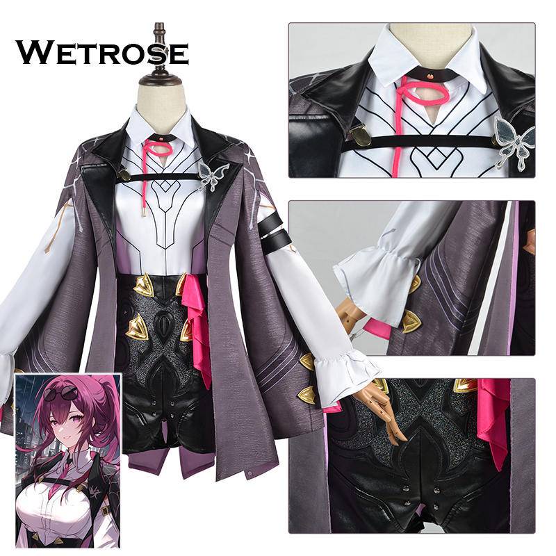 【Wetrose】 Ready Stock Honkai: Star Rail High End Kafka Cosplay Costume Embroidered Kostum Set