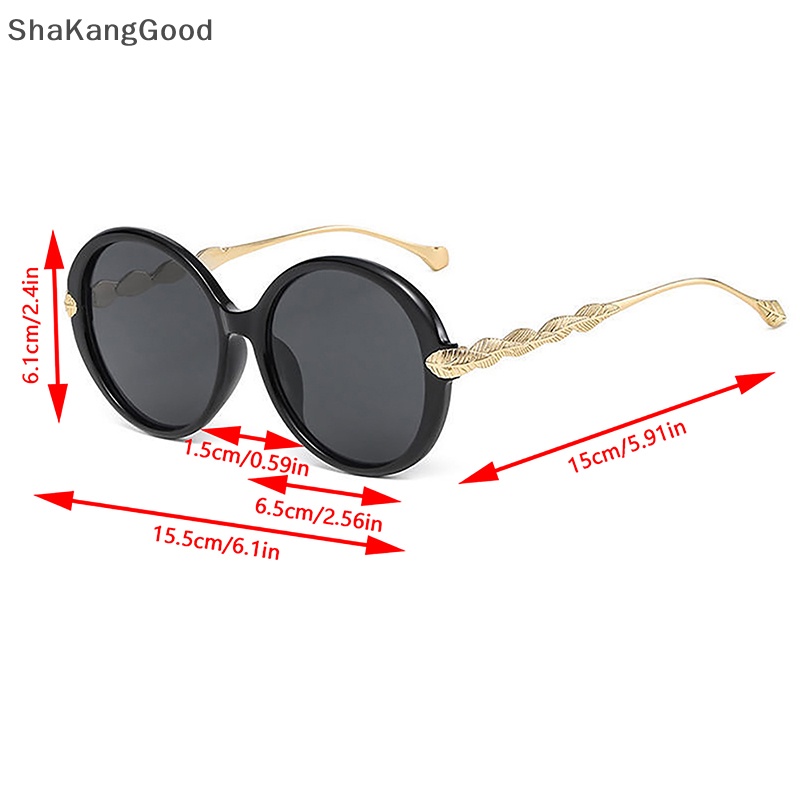 Kacamata Hitam Frame Bulat Klasik Trendi Selip Untuk Wanita Vintage Gradient Sunglasses SKK