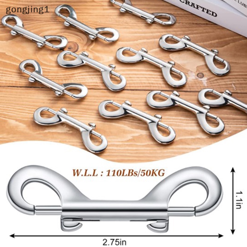 Ggg Double Ended Bolt Snap Hooks Heavy Duty Trigger Chain Klip Logam Kelas Laut Untuk Digunakan Pertanian Ember Air Dog Leash Horse Tack ID