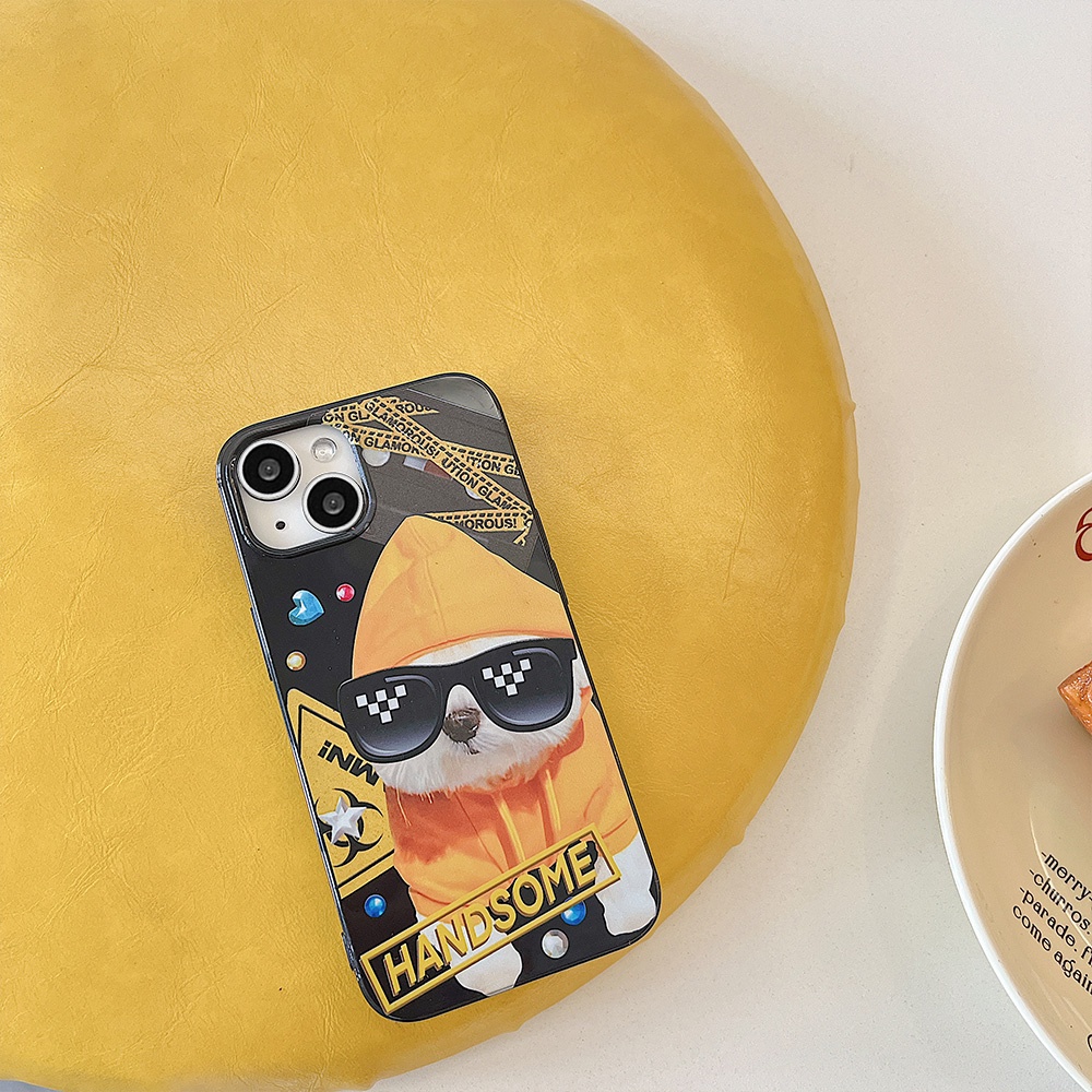 Casing IPhone Kompatibel Untuk IPhone 14 Pro Max Lucu Keren Sunglasse Kucing Iphone13 /13 Pro Ip12 /12 Pro Max Iphone11X XS XR 7 8 Plus Anti Gores Lembut TPU Belakang Sarung Handphone