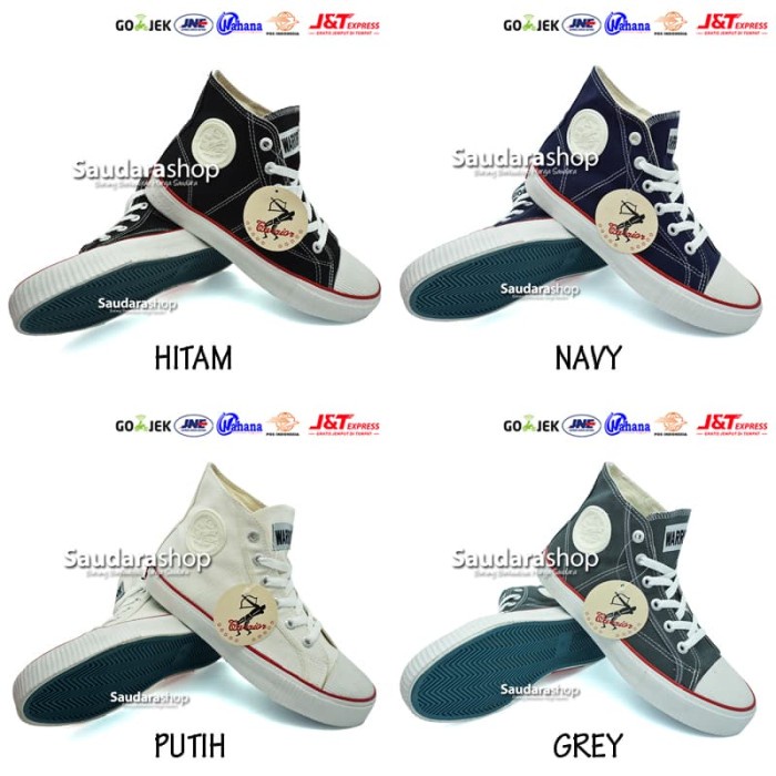 Sepatu Warrior Classic / Sepatu Sekolah Warrior / Sepatu Warrior Hitam - 37