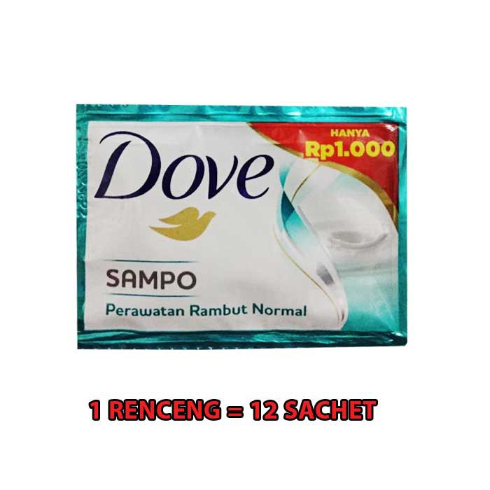 DOVE SHAMPO SACHET 1 RENCENG 12 SACHET