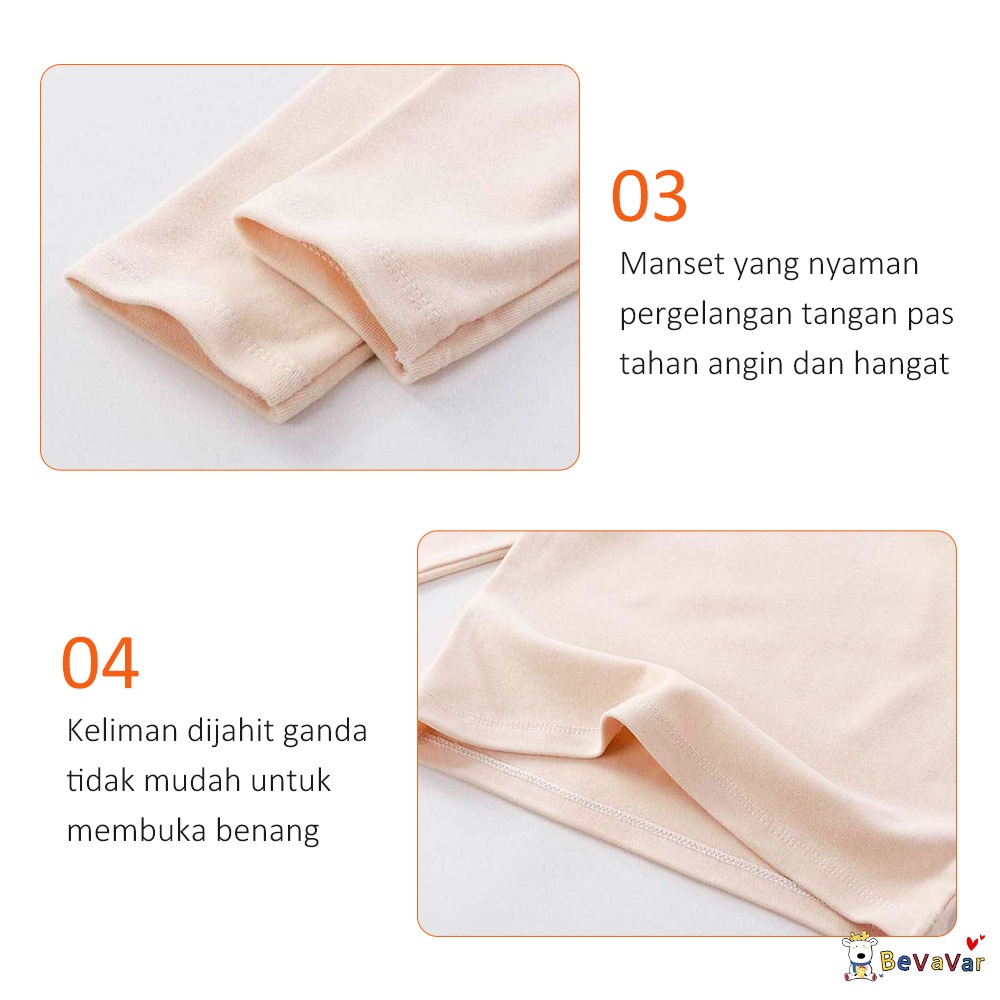 BEVAVAR Baju Tidur Anak Lengan Panjang Piyama Anak Cotton Laki Laki Perempuan