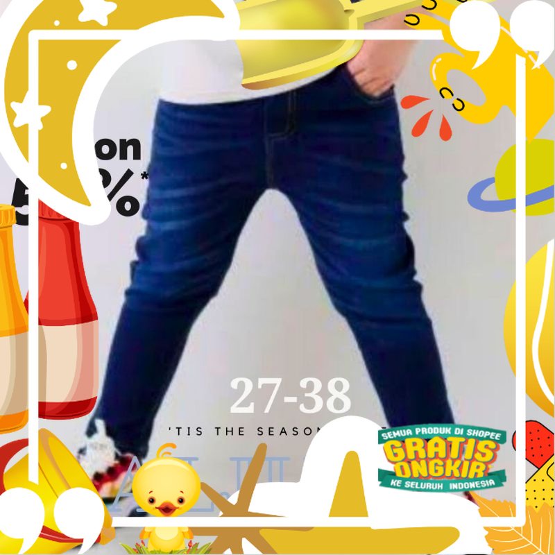 Celana Jeans  Anak Laki Laki Usia 6 - 13 Tahun Terlaris/ Lucu kado Ultah