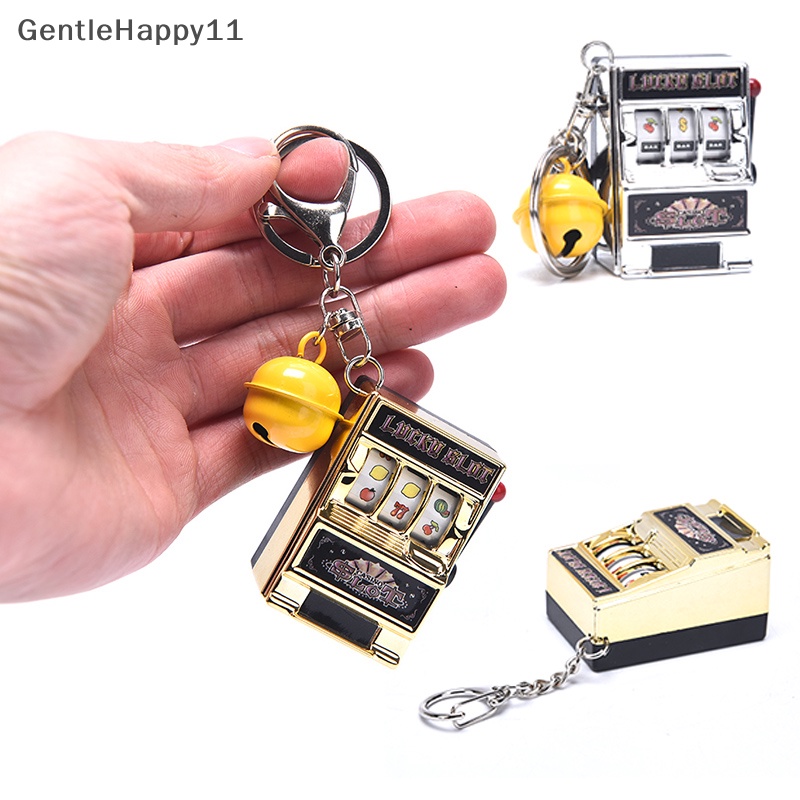 Gentlehappy Game Deion Slot Mesin Gantungan Kunci keyring Mini Fruit Handheld Box id