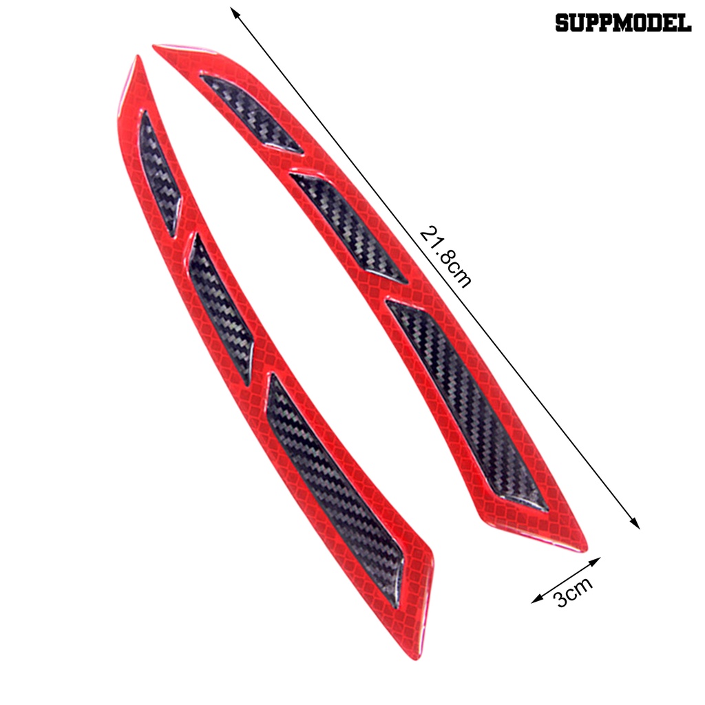 [SM Auto] 1pasang Pelindung Spakbor Mobil Tahan Panas Anti-Tabrakan Serat Karbon Peringatan Universal Mobil Roda Alis Fender Reflektif Stiker Strip Perlengkapan Kendaraan