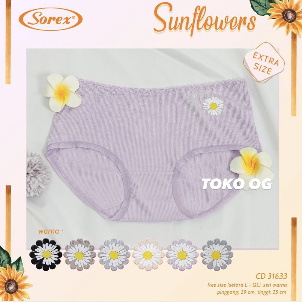 CELANA DALAM WANITA/ANAK/ABG/REMAJA SUNFLOWER FREESIZE EXTRASIZE 31633 35654 L xl xxl TOKO SINAR