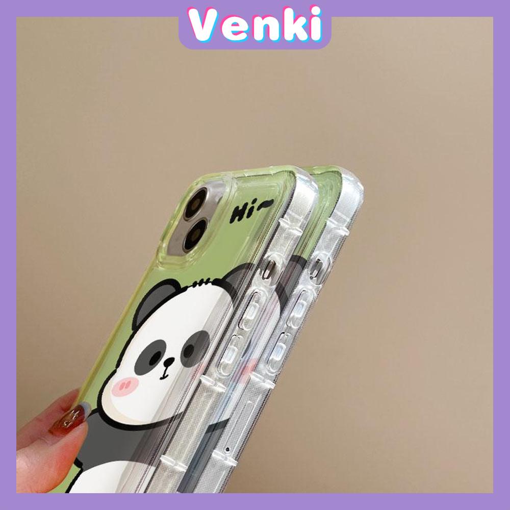 VENKI - For iPhone 11 Case Clear Phone Case TPU Soft Case Airbag Shockproof Protection Camera Cute Big Face Panda Compatible with iPhone 14 13 Pro Max iPhone 12 Pro Max XR XS 7 8