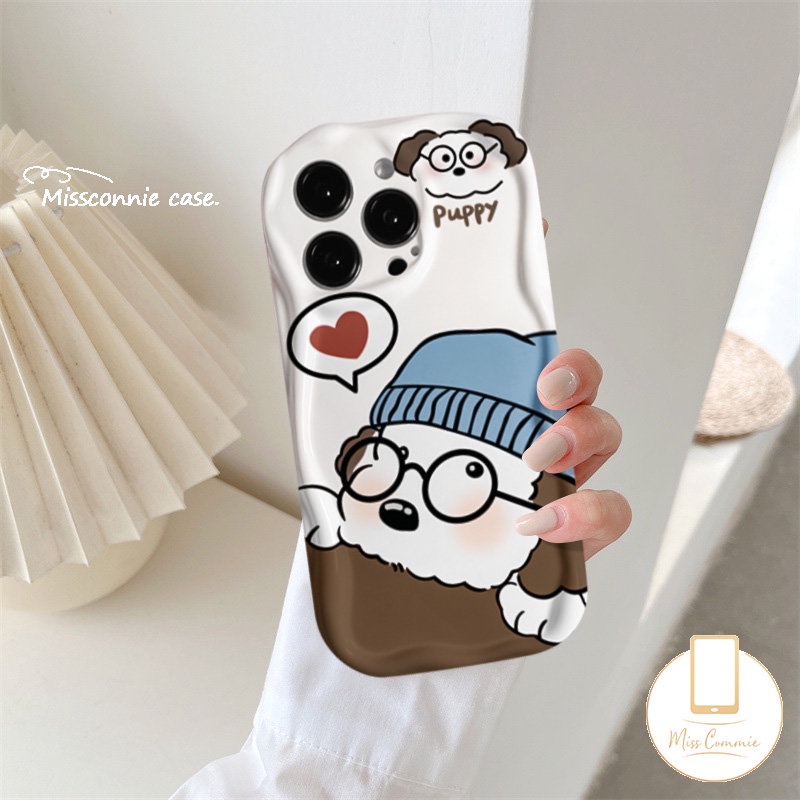 Puppy Lucu Imut Kartun Gromit Anjing Pasangan Case Untuk Realme C55 C15 C25s C25Y C33 C53 C21Y C21 C20 C17 C35 C25 5s 9i 5 7i 5i 6i C3 C30 C31 C11 C20A C12 3D Wavy Curved Edge Soft Case