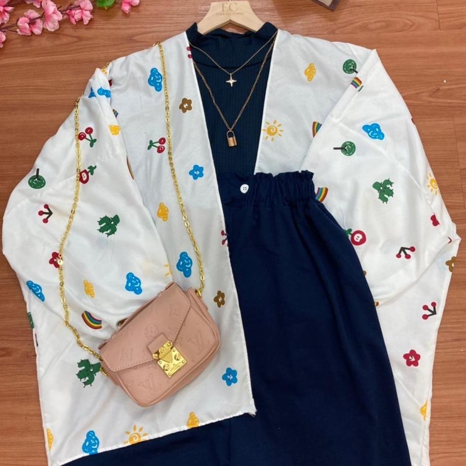 BEFAST - ZSO OOTD WANITA ONESET DYZ / NEW SET KIYOWO OUTER+CELANA+MANSET BADAN / Setelan Wanita Keluaran Terbaru / Pakaian Casual Wanita Remaja ABG / Fashion Kekinian Wanita / Oneset Daleman+Outer+Celana Panjang Terlaris / Trendy