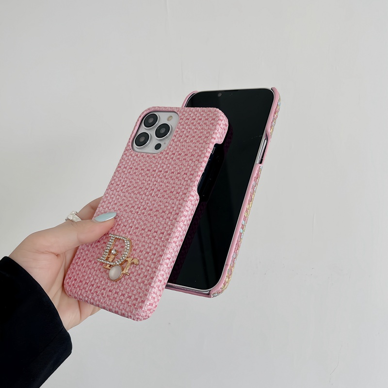 Luxury woven pattern Classical Bling Sparkly Phone Case for IPhone 11 13 12 14 PRO Max 14 Plus Phone Case for Women Girl DR