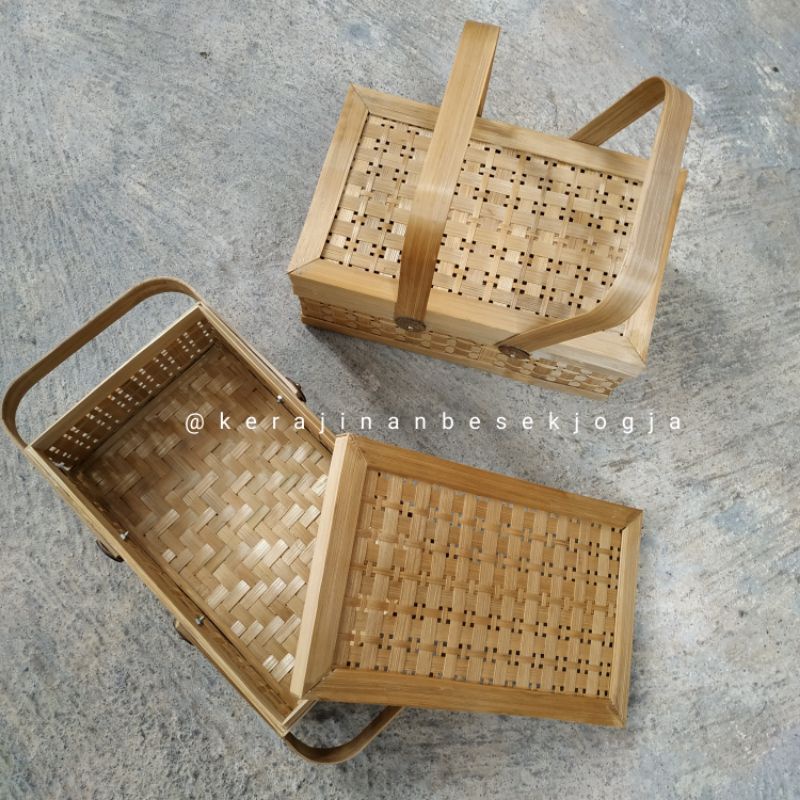 

(PAR76) PARSEL PP CANGKING 28X17 CM parsel hampers Natal hampers lebaran wadah kue kering packaging