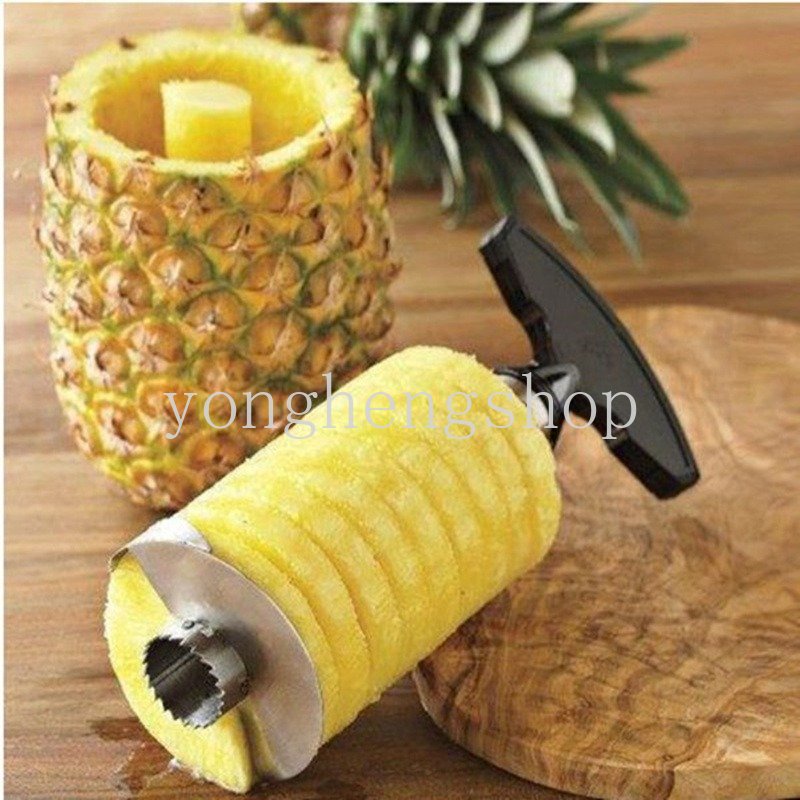 Kreatif Stainless Steel Pengupas Nanas Spiral Pineapple Slicer Corer Alat Pemisah Nanas Buah Apel Cutter Dapur Gadget