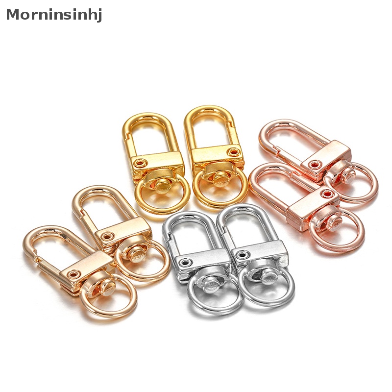 Mornin 10pcs/lot 12*33mm Alloy Rotatable Lobster Clasp Dog Key Chains Buckle Bag Hook Gantungan Kunci Konektor Untuk Membuat Perhiasan DIY Temuan id