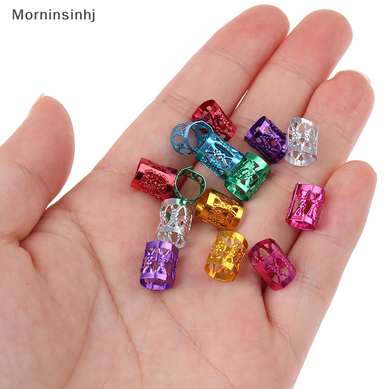 Mornin 100pcs Manik-Manik Cincin Kepang Rambut Gimbal Manset Untuk Perhiasan Ekstensi Rambut Fishion id