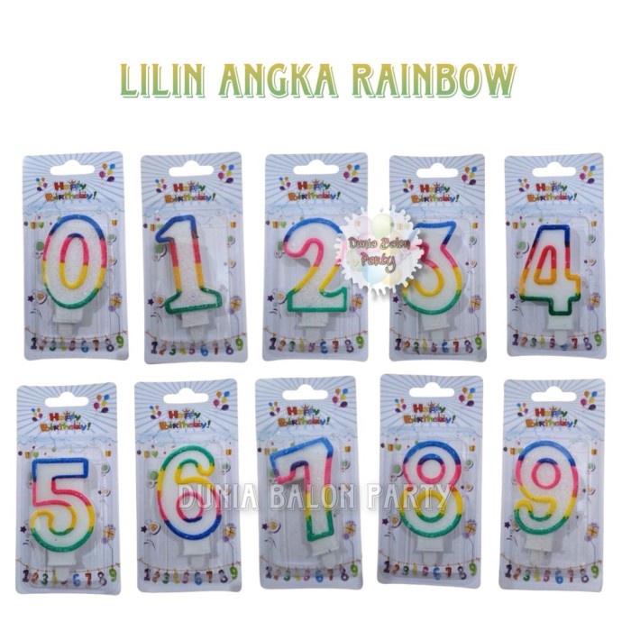 Lilin Angka Ulang Tahun / Lilin Ulang Tahun Angka Rainbow