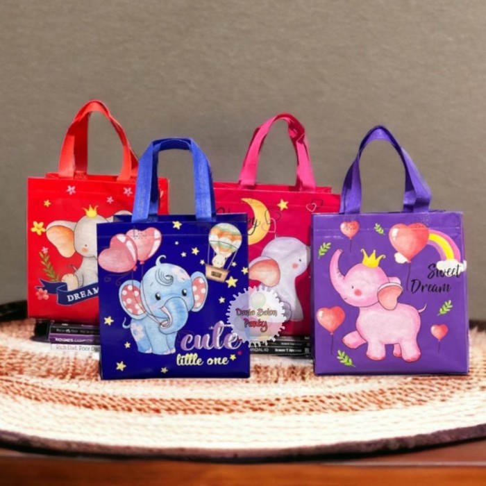 Tas Souvenir Ulang Tahun Anak / Goodie Bag / Tas Ultah Dumbo - S