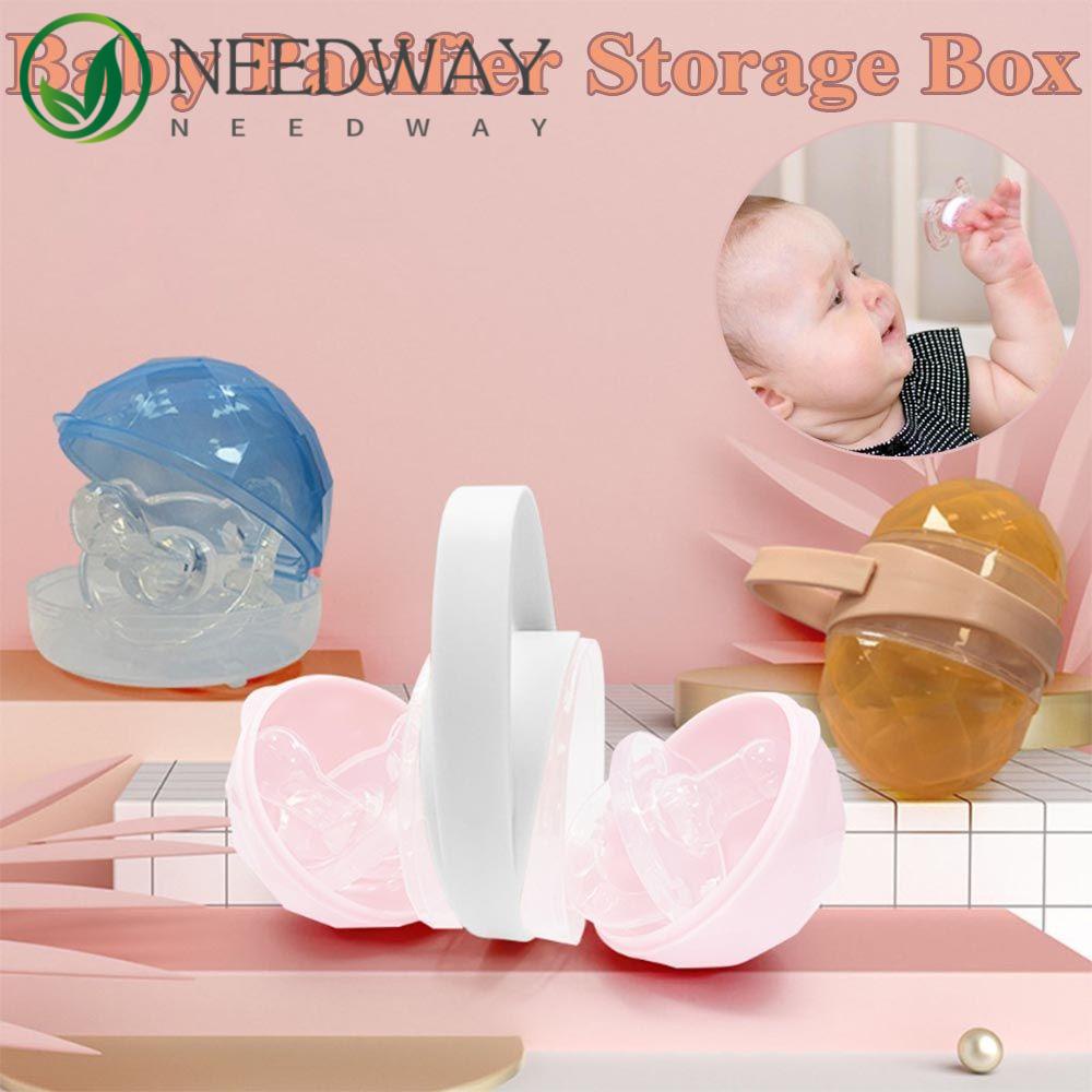 Needway   Kotak Dot Bayi Portabel Outdoor Baby Shower Hadiah Tahan Debu Nipple Holder Case Tempat Penyimpanan Makanan Ringan