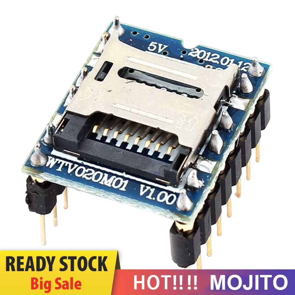 Wtv020-sd Modul Suara Support 32M-1GB Memory Card Mini SD Card Modul Suara MP3