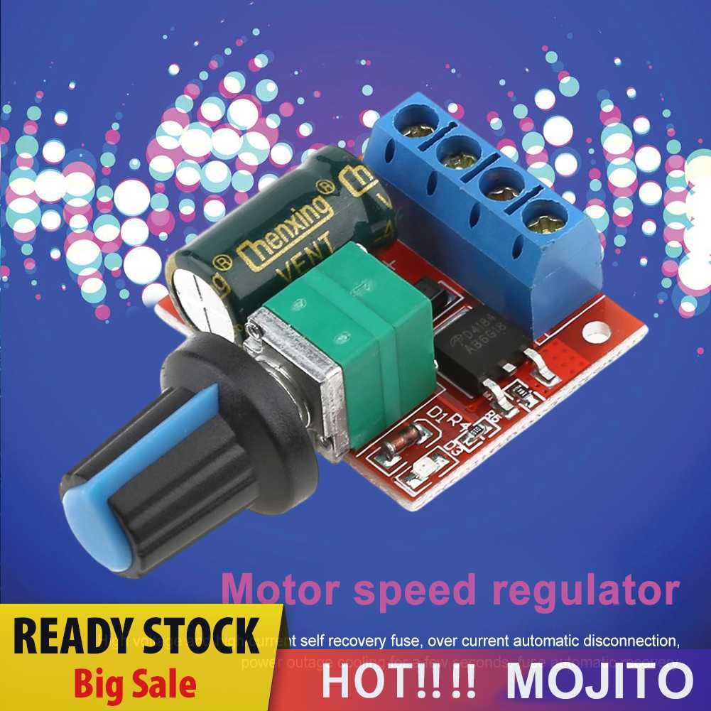 5a Motor PWM Speed Controller Fuse Pemulihan Otomatis 90W Motor Speed Controller