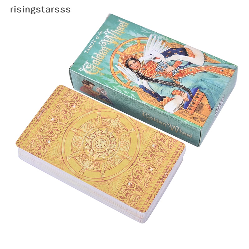 Rsid Span-new Tarot of the Golden Wheel 78kartu Deck Inggris Table Deck Board Game Party Card Jelly