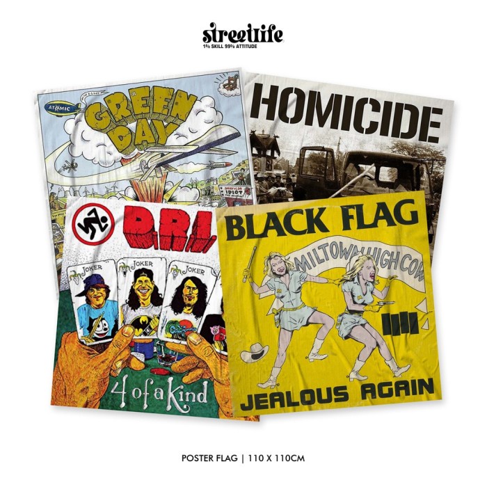 Bendera TC / Flag Poster / Poster Kain / Wall Decor Band / Bendera