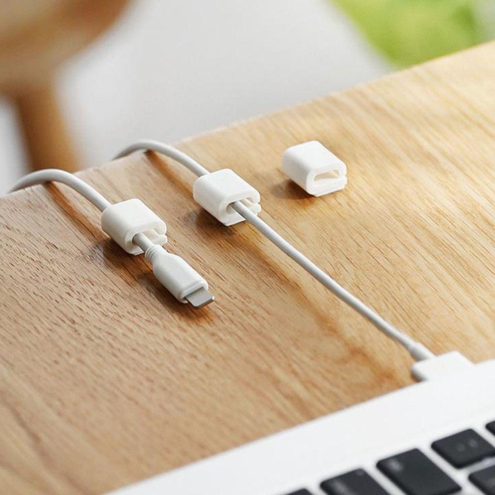 Populer 8pcs Penjepit Kabel Tetap Penjepit Kawat Rumah Tangga Klip Kawat Desktop Manajer Kabel