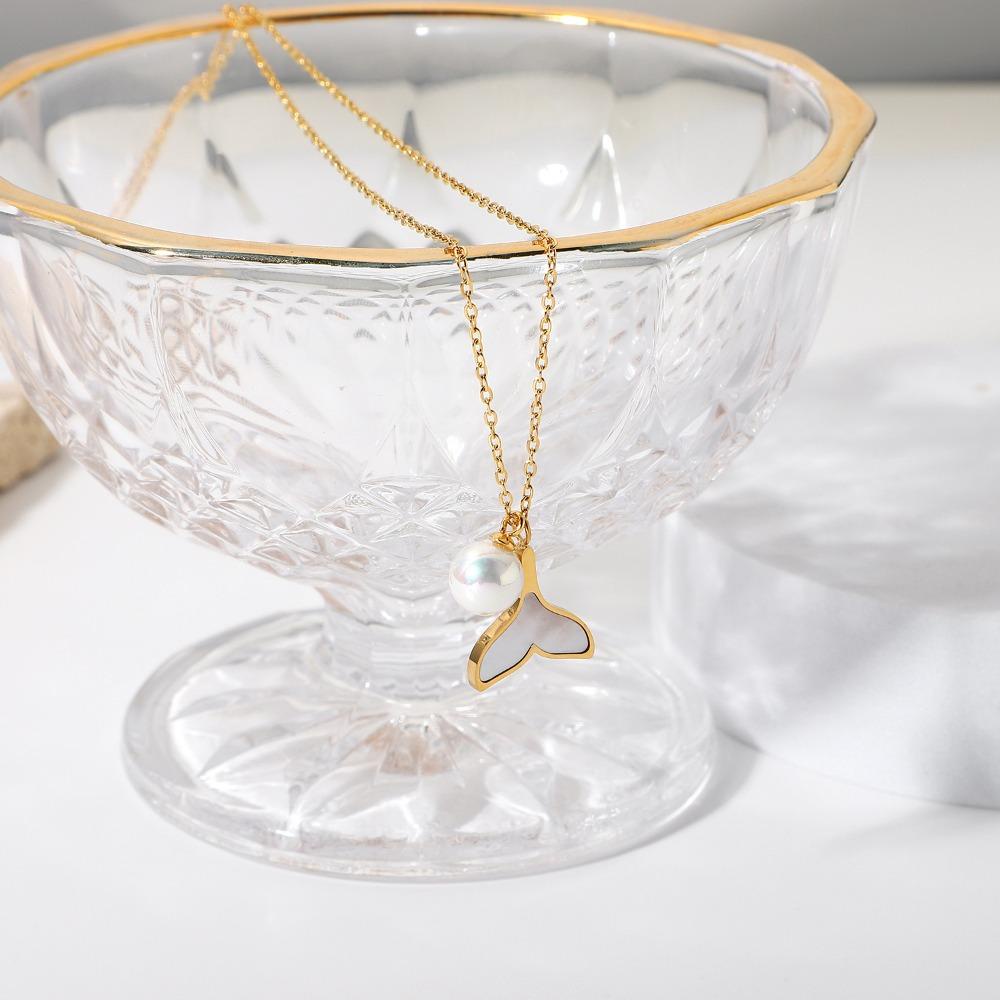 Mxbeauty Fishtail Kalung Elegan Kreativitas Y2k Kalung Pesta Perhiasan Niche Desain Temperamen Gaya Korea Aksesoris