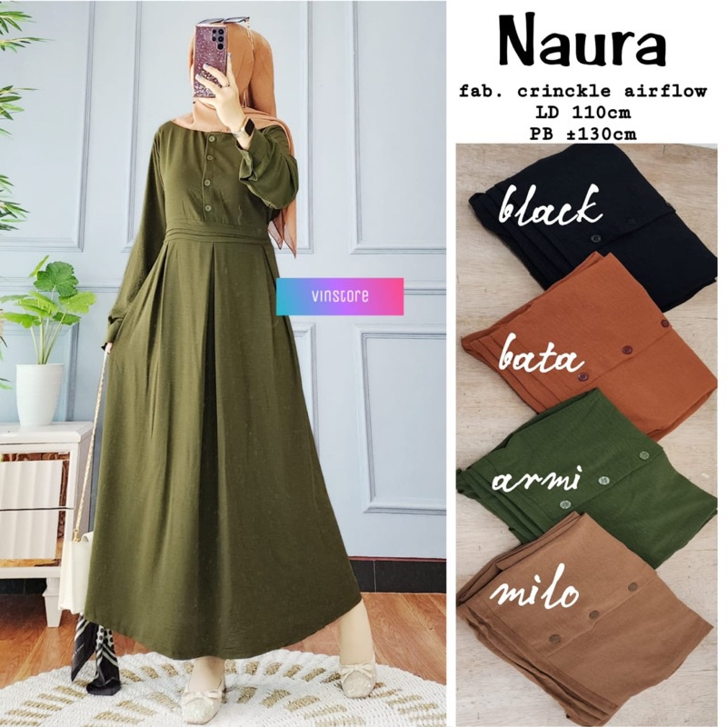 NAURA DRESS ORI VINSTORE | Crinkle Airflow