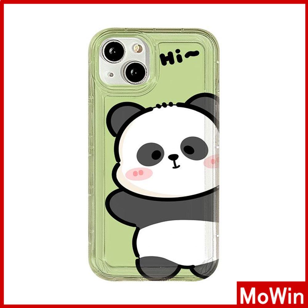 Case iPhone 14 Pro Max iPhone Case Bening Case TPU Soft Case Airbag Shockproof Perlindungan Kamera Makan Lucu Panda Bambu untuk iPhone 13 Pro Max iPhone 12 Pro Max 11 8Plus 7Plus 6Plus