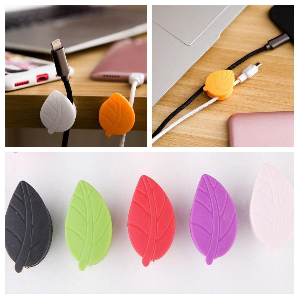 Populer 4pcs Penjepit Kawat Perekat Belakang Kawat Perapih Kawat Perangkat Berliku Kabel Data