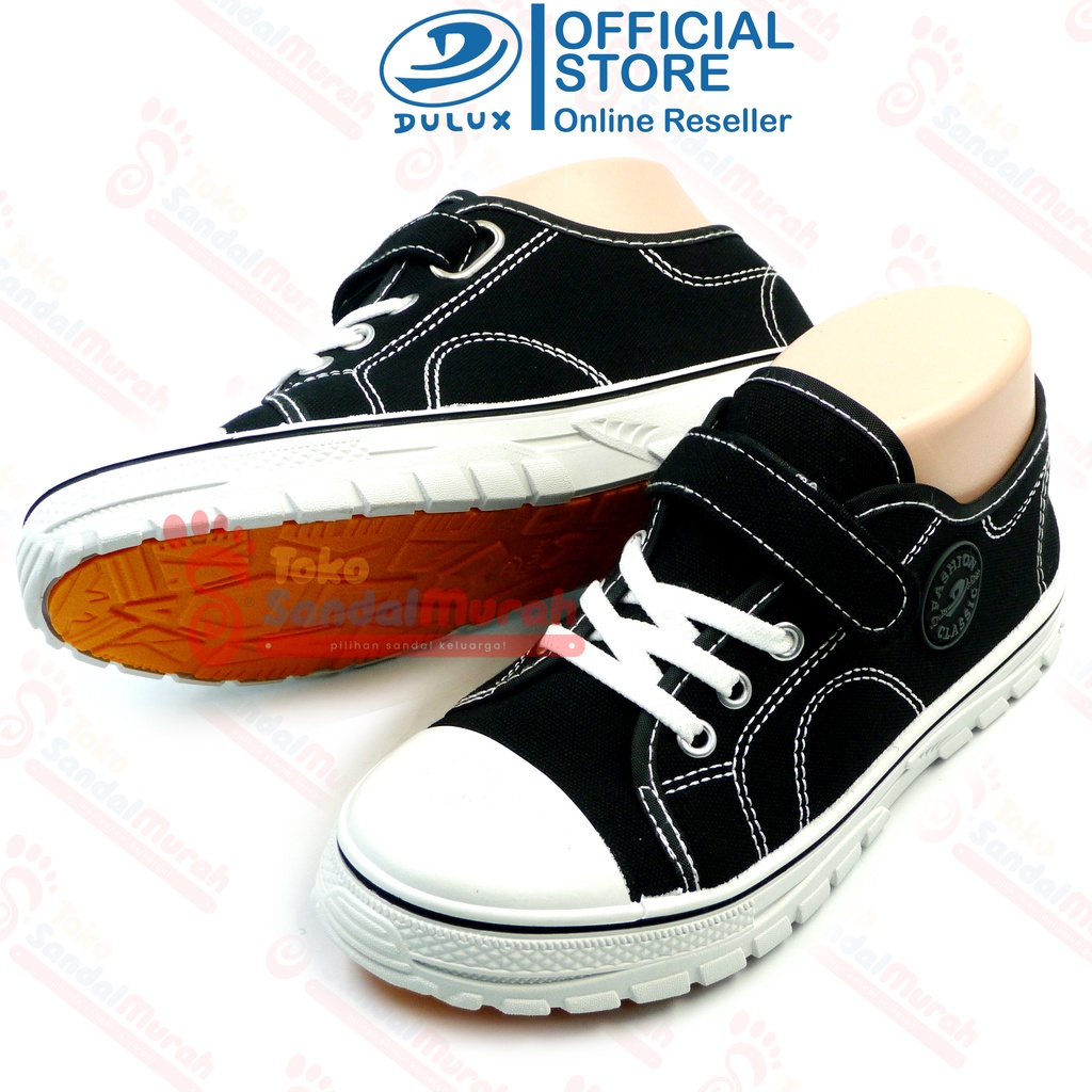 Toko Sendal Murah - Sepatu Sekolah Hitam Putih Uk 28 - 37 / Sepatu Model Terbaru Trendy / Sepatu Tali Prepet Unisex / Sepatu Sneakers Anak [Toko Sendal Murah BX 8062]