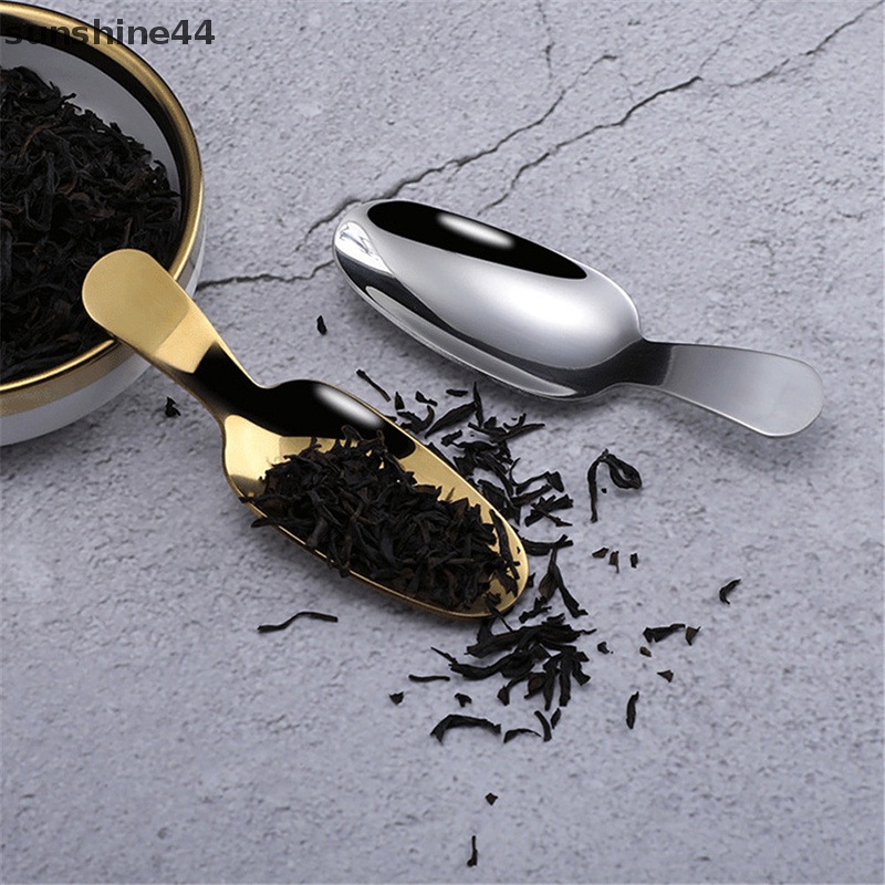 Sunshine Sendok Stainless Steel Mini Bumbu Dapur Bumbu Sendok Gula Teh Kopi Sendok Gagang Pendek Kayu Anak Sendok Gadget Dapur ID