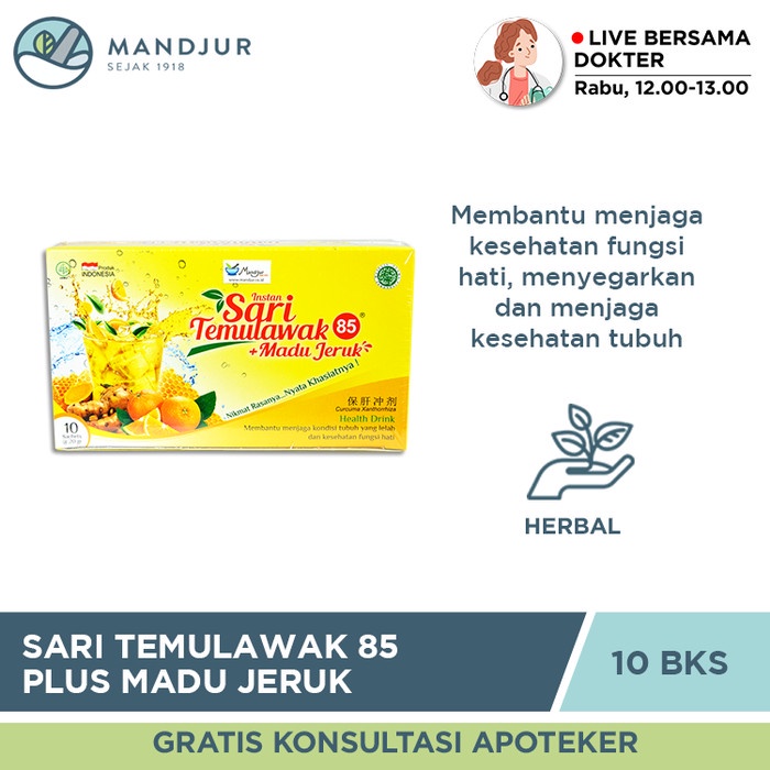 

GHA | Sari Temulawak 85 Instan Plus Madu Jeruk - Menjaga Kesehatan Tubuh