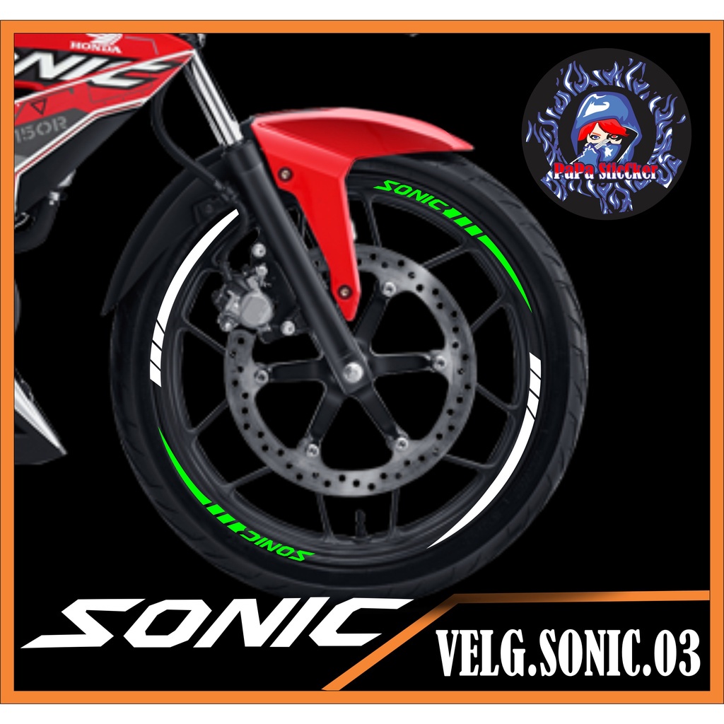 STIKER VELG SONIC CUTTING STICKER VELG SONIC CUTTING VARIASI HONDA SONIC LIS BAN/VELG 03
