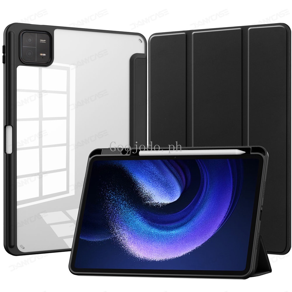 Case Untuk Xiaomi Pad6/5 11 ''2023Sarung Pelindung TPU Untuk Mipad6 /5Smart Sleep Transparan Case Dengan Stand Dan Pen Slot funda