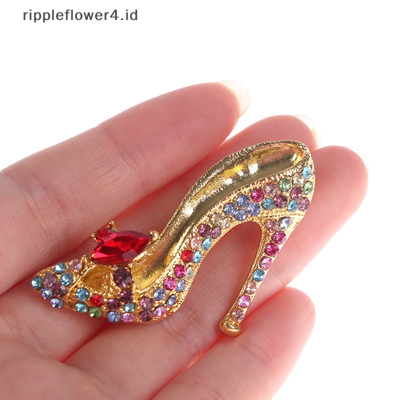 {rippleflower4.id} Bros Pin Fashion Tumit Tinggi Gadis Kreatif Koleksi Hadiah Besar Untuk Gadis~