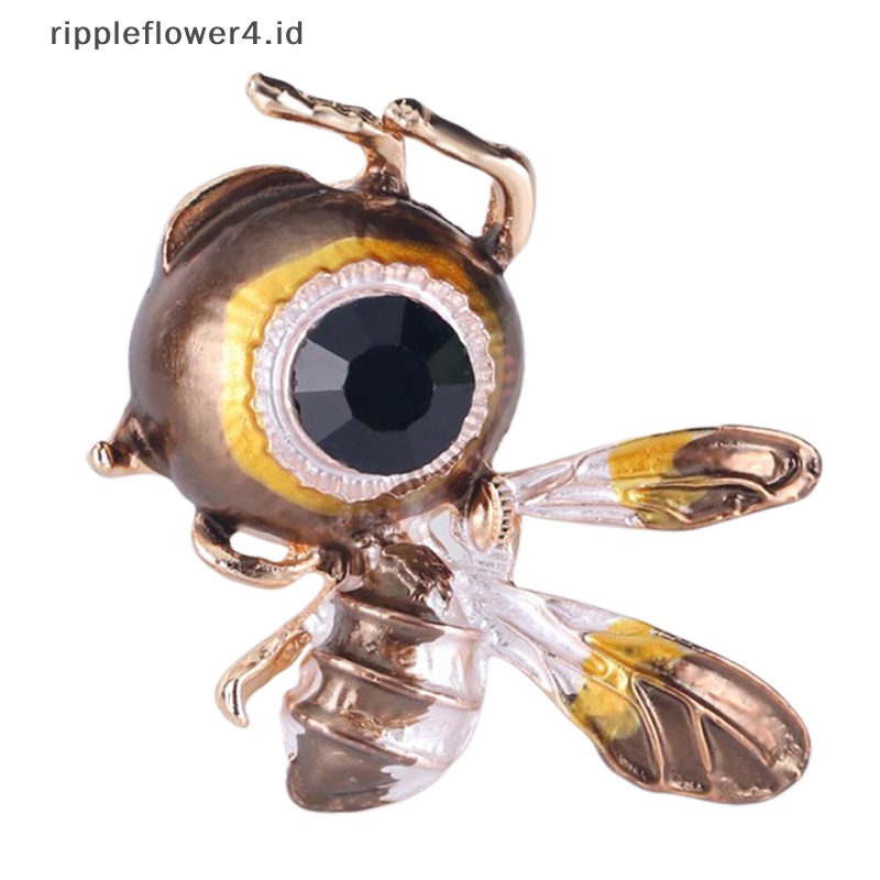 {rippleflower4.id} Fashion Wanita Honeybee Bros Pin Kerah Dekorasi Lencana Korsase Perhiasan Hadiah~