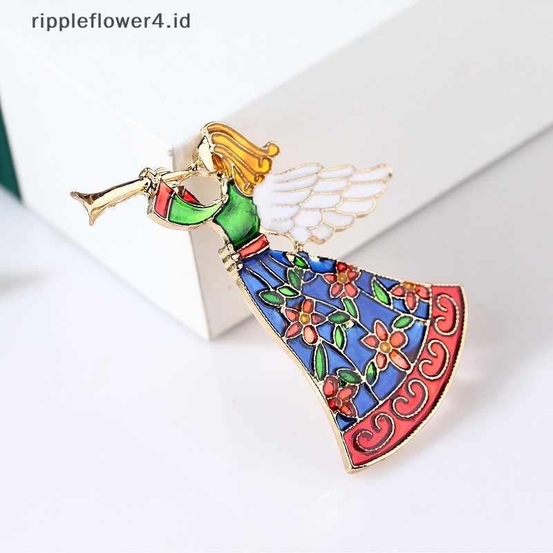 {rippleflower4.id} Bros Pacar Berlian Imitasi Mengkilap Kaca Penari Gadis Bros Pin Gadis Bros Aksesori Gaun~