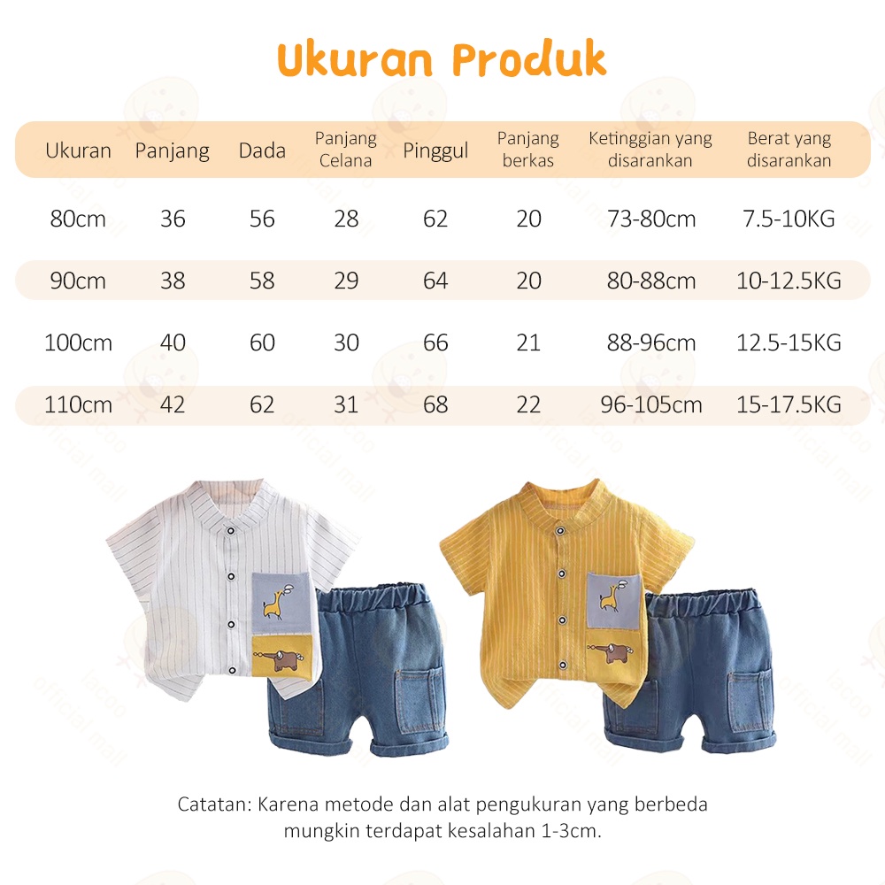 Lacoo Baju setelan bayi 0-4thn Setelan pendek anak karakter