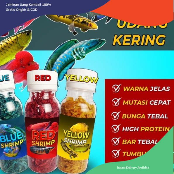 udang kering pakan ikan, udang kering, udang kering pakan chana, udang kering pakan ikan chana, paka