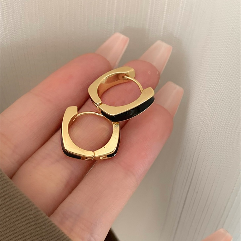 Giwang Anting Giwang Telinga Enamel Putih Mewah Untuk Aksesori Perhiasan Fashion Wanita Gadis