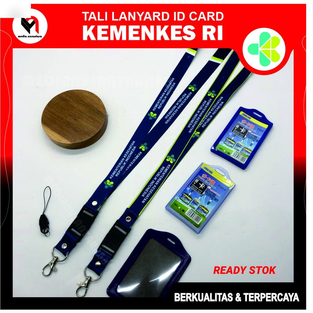 

KEMENKES RI Tali ID Card Kemenkes RI BUMN / Lanyard KEMENKES RI Kementerian kesehatan BUMN printing Full Colour 2 Sisi
