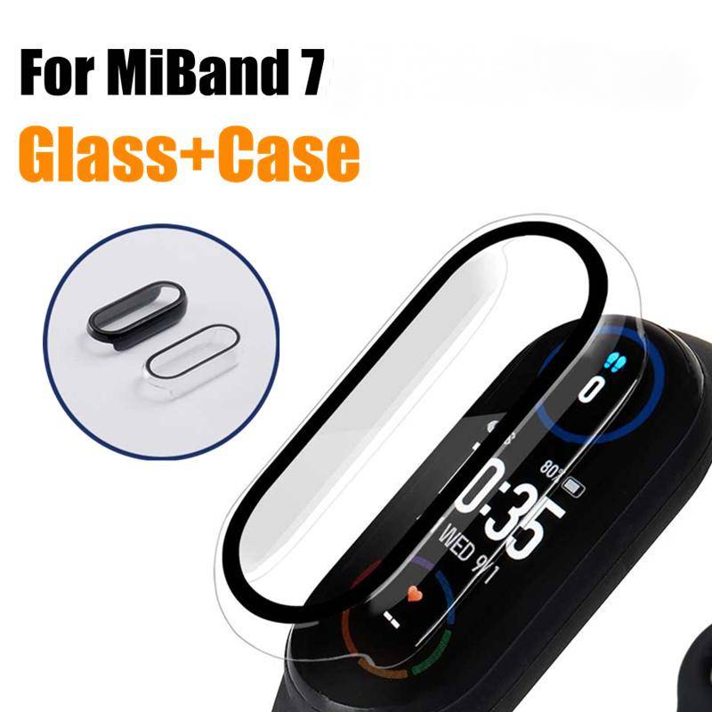 Casing Film Pelindung Layar 2in1 Untuk Xiaomi Mi Band8 7 6 5 4 Full Cover 3D Case Pelindung Shell on Xiaomi Miband8 Band7 No Glass