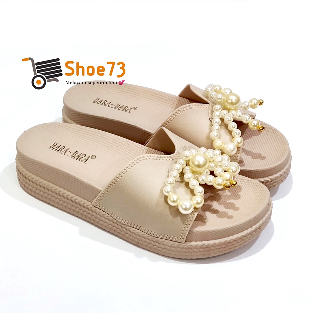 BARA BARA JSL 895 PK6W SIZE 36-40 ORIGINAL l Sandal Selop pita jelly wanita l Sendal kokop cewek impor