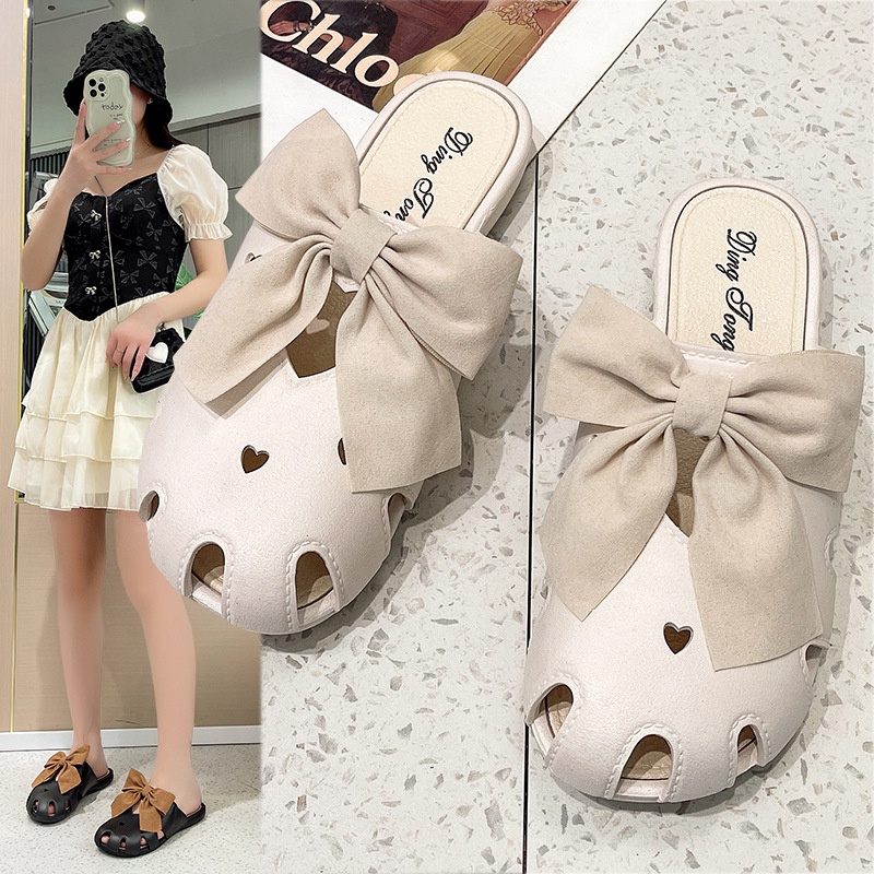 ❀ Chingu ❀ SA034 Sandal Wanita Empuk Pita Lucu Sendal Motif Ringan Empuk Santai Kasual Cantik Simple Import Murah COD