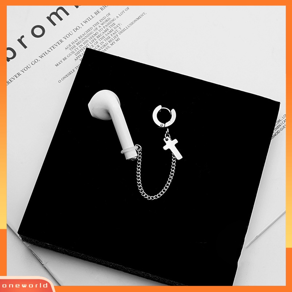 [WOD] 1pc Anting Anti Hilang Universal Cocok Mudah Digunakan Tali Anting Earphone Stainless Steel Non-slip Untuk Pakaian Sehari-Hari